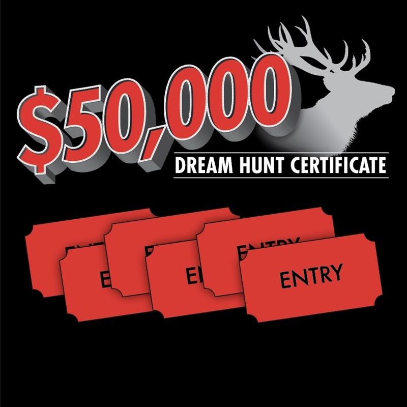 $50,000 Dream Hunt Certificate